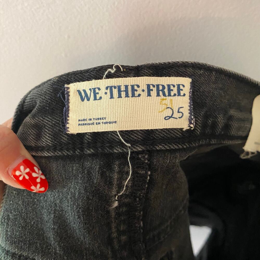NWT We The Free Gray Wash Bare With Me Denim Mini Skirt Moxie Women's size 25 - Picture 3 of 12
